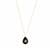 Black Agate Necklace in Gold Plated Sterling Silver 12cts