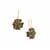 Black Spinel Earrings in Gold Plated Sterling Silver 5.55cts