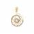 Kaori Cultured Pearl Pendant with White Zircon in Gold Plated Sterling Silver (3mm)