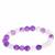 White Agate Stretchable Bracelet with Amethyst in Sterling Silver 86cts