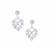 Rainbow Moonstone Earrings with Burmese Ruby in Sterling Silver 8.05cts