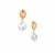 Baroque Freshwater Cultured Pearl Earrings in Gold Tone Sterling Silver
