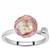 Komatsu Cultured Pearl Ring with White Zircon in Sterling Silver (8mm)