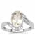 Goshenite Ring with White Zircon in Sterling Silver 2.45cts
