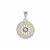 Serenite Pendant with White Zircon in Sterling Silver 3.25cts