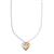 Two Tone Sterling Silver Heart Necklace
