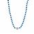 Komatsu Cultured Pearl, Blue Apatite Necklace with White Topaz in Gold Tone Sterling Silver 