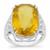 Caribbean Amber Ring with White Zircon in Sterling Silver 6.10cts