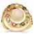 Ethiopian Opal, Multi-Colour Tourmaline Ring with White Zircon in 9K Gold 3.25cts