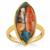 Oyster Copper Mojave Ring in Gold Plated Sterling Silver 10.20cts