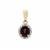 Burmese Purple Spinel Pendant with White Zircon in 9K Gold 1.30cts