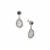 Rainbow Moonstone Earrings with Nilamani in Sterling Silver 10.40cts