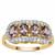 Mahenge Purple Spinel Ring with White Zircon in 9K Gold 1.85cts