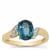 Colour Change Kyanite Ring with White Zircon in 9K Gold 2.55cts