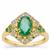 Zambian Emerald Ring with Diamonds in 18K Gold 1.97cts 