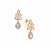 Idar Pink Morganite Earrings with Diamond in 18K Gold 4.41cts