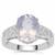 Boquira Lavender Quartz Ring With White Zircon in Sterling Silver 3.50cts