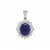 Afghanite Pendant with White Zircon in Sterling Silver 2.55cts