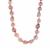 Naturally Metallic Pearl Necklace in Gold Tone Sterling Silver (13mm)
