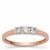 Diamonds Ring in 9K Rose Gold 0.35cts
