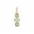 Aquaiba™ Beryl, Kijani Garnet Pendant with Diamond  in 9K Gold 1.40cts