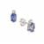 Tanzanite & Diamond Sterling Silver Earrings