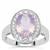 Boquira Lavender Quartz Ring with White Zircon in Sterling Silver 3cts
