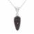 Andamooka Opal Pendant Necklace with White Topaz in Sterling Silver 5.57cts