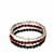 Red Jasper, White Howlite & Black Agate Set of Stretchable Bracelets 156cts