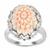 Queen Conch Dahlia Ring with White Topaz in Sterling Silver