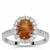 Rutile Quartz Ring with White Zircon in Sterling Silver 2.45cts