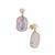 Baroque and Kaori Freshwater Cultured Pearl Earrings in Gold Tone Sterling Silver