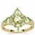 Aquaiba™ Beryl, Kijani Garnet Ring with Diamond in 9K Gold 1.85cts