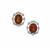 Rutile Quartz Earrings with White Zircon in Sterling Silver 6.85cts