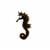 Lehrer Sea Horse Carving Black Onyx with Diamond 2.11cts