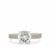 Himalayan Beryl Ring with White Zircon in Sterling Silver 2.25cts