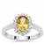 Xia Heliodor Ring with White Zircon in Sterling Silver 1.25cts