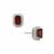 Nampula Garnet Earrings with White Zircon in Sterling Silver 1.75cts