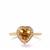 Kaduna Canary and White Zircon Heart Ring in 9K Gold 2.09cts