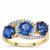 Nilamani Ring with White Zircon in 9K Gold 3.55cts