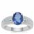Colour Change Fluorite Ring with Swiss Blue Topaz in Sterling Silver 2.37cts