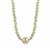 Type A Burmese Jadeite Necklace with Komatsu Cultured Pearl in Sterling Silver 