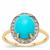 Sleeping Beauty Turquoise Ring with Tanzanite in 9K Gold 3.65cts