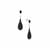 Black Spinel Earrings in Sterling Silver 4.60cts