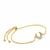 White Zircon Slider Bracelet in Gold Plated Sterling Silver 0.06ct