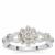 Yellow Diamonds Ring in Sterling Silver 0.08ct