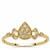 Golden Ivory Diamond Ring in 9K Gold 0.26ct