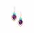 Moroccan Amethyst Earrings with Sleeping Beauty Turquoise in 9K Gold 5.25cts