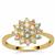 Multi Diamonds & Pink Sapphire Diamonds in 9K Gold 0.75ct