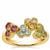 Multi-Gemstone Ring in Gold Plated Sterling Silver 1.35cts